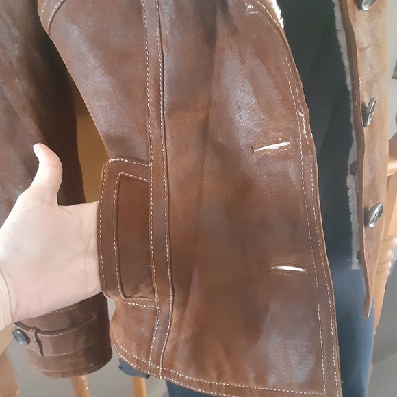 DANIER- Genuine Brown Leather Jacket-2xs But Fits like Regular Womens Size Small - Picture 4 of 8